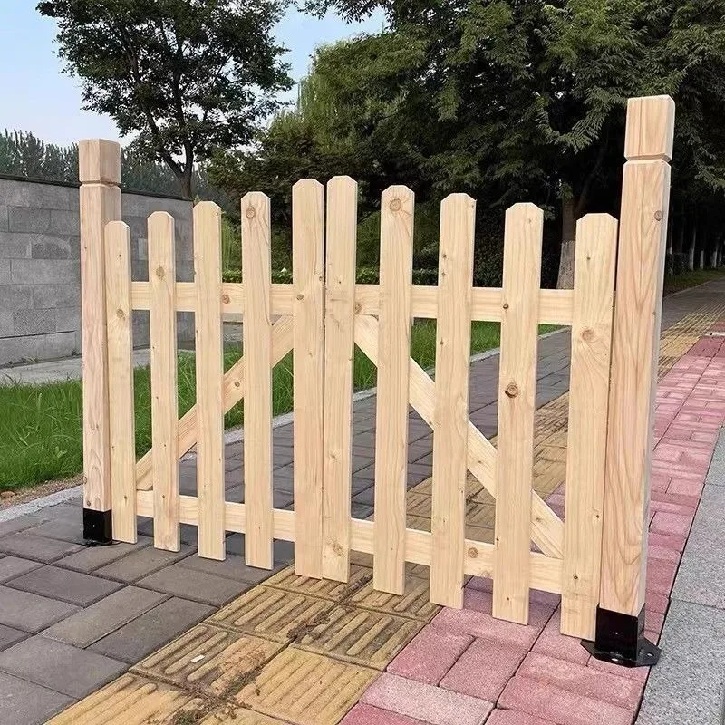 Garden courtyard preservative wooden door Garden wooden fence