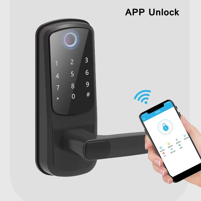 EGFirtor TTLOCK Electronic Smart Door Lock with Biometric Fingerprint Password Smart Card Key Unlock USB Emergency Charger