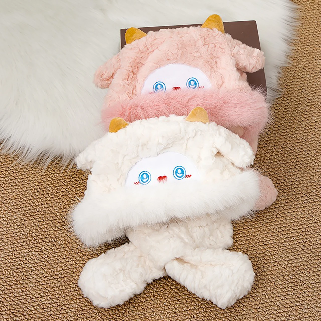 

Зимний детский плюшевый шарф, цельная шапка, детский термоголовной убор, милый детский шейный платок с героями мультфильмов, антихолодный пуловер, кепка, От 1 до 14 лет