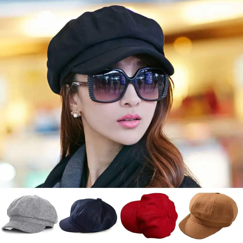 Berretti da donna all'aperto Newsboy Gatsby Cap Ottagonale Baker Berretto con visiera Cappello da guida Cappelli per protezione solare femminile Berretto da tour per pittore di moda