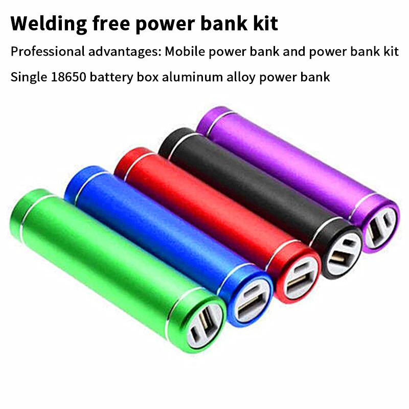 One Piece Easy-to-Use Type-C Mobile Power Assembly Spring Driven 21700 Powerbanks Hardened Aluminum Shell