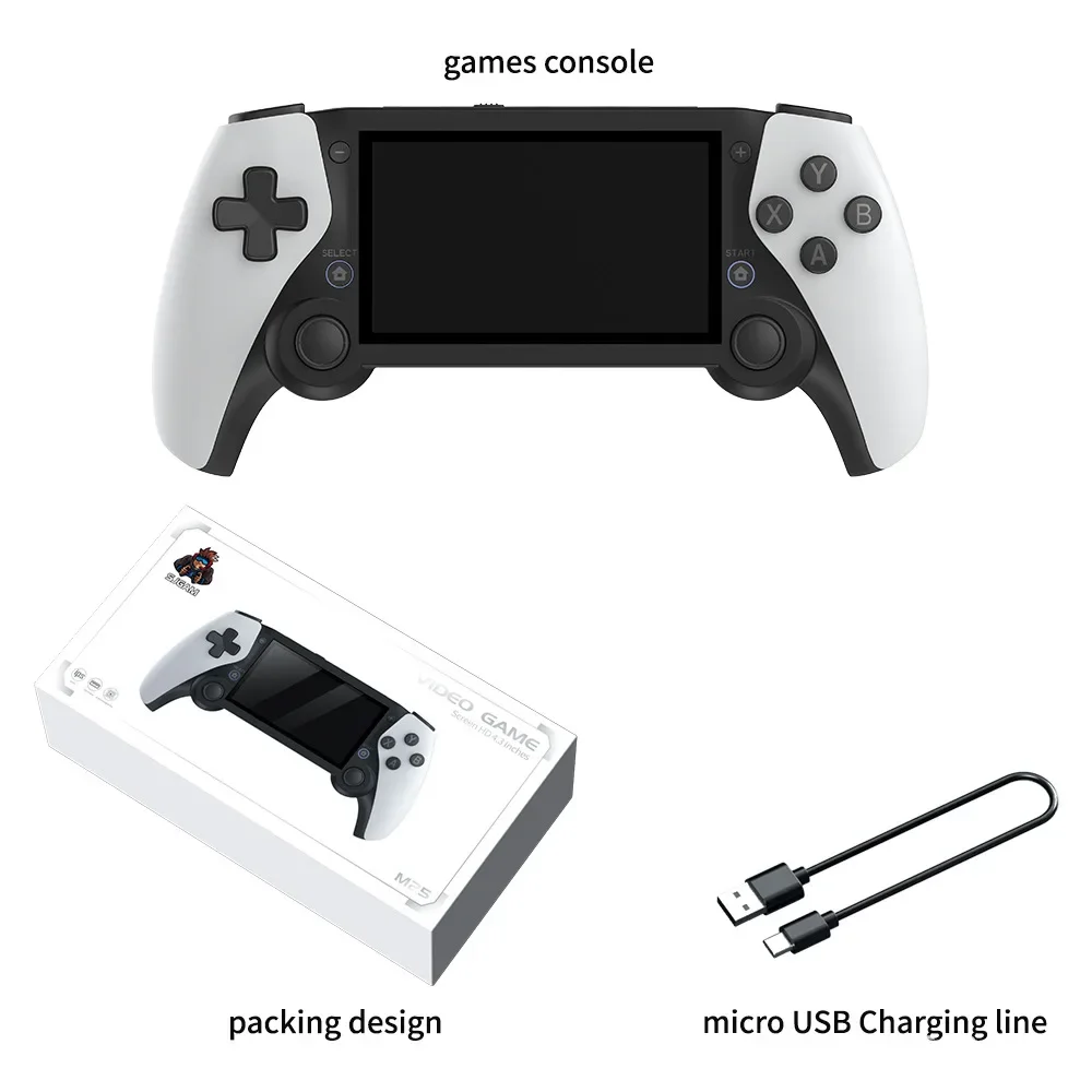 M25 Open Source Handheld Game Console TV HDMI Dual Wireless Handle Portable PS1 Game