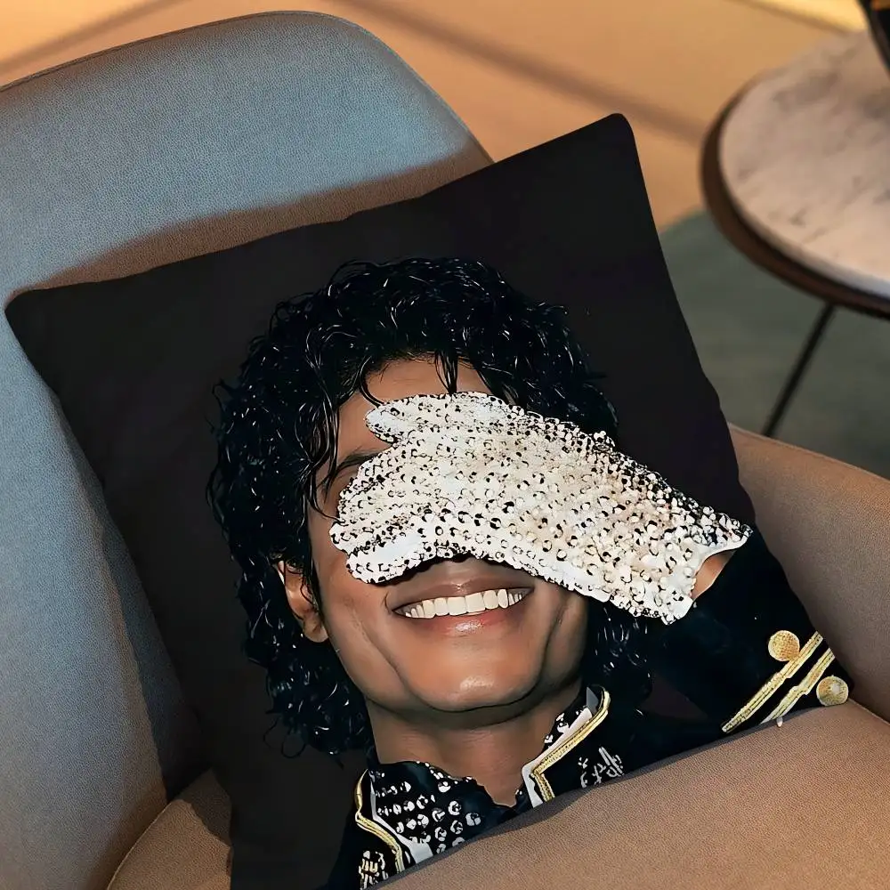 MJ Man in the Mirror Michael Jackson Cartoon Pillow Cover, 4K HD Printed Cushion Cover case with Various Exquisite Patterns