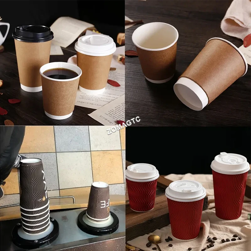 Одноразовая автоматическая машина для производства бумажных стаканчиков с двойными стенками Цена Машина для формования бумажных стаканчиков для кофе с пульсацией