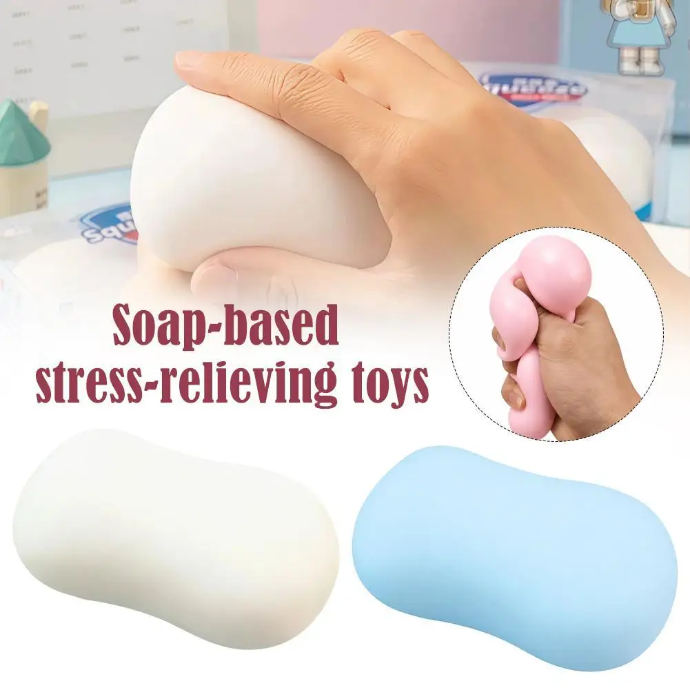 Nouvelle Boule de Savon Anti-Stress, Jouet Sensoriel à Presser, Blocs Ronds Remplis, Jouets ASMR Anti-Stress pour Adultes