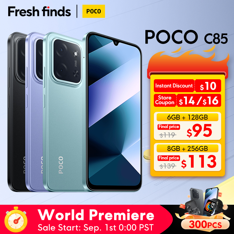  POCO C85 Global Version Smartphone 128/256GB Helio G81-Ultra 6000mAh battery 6.9" display 50MP Camera 33W NFC 