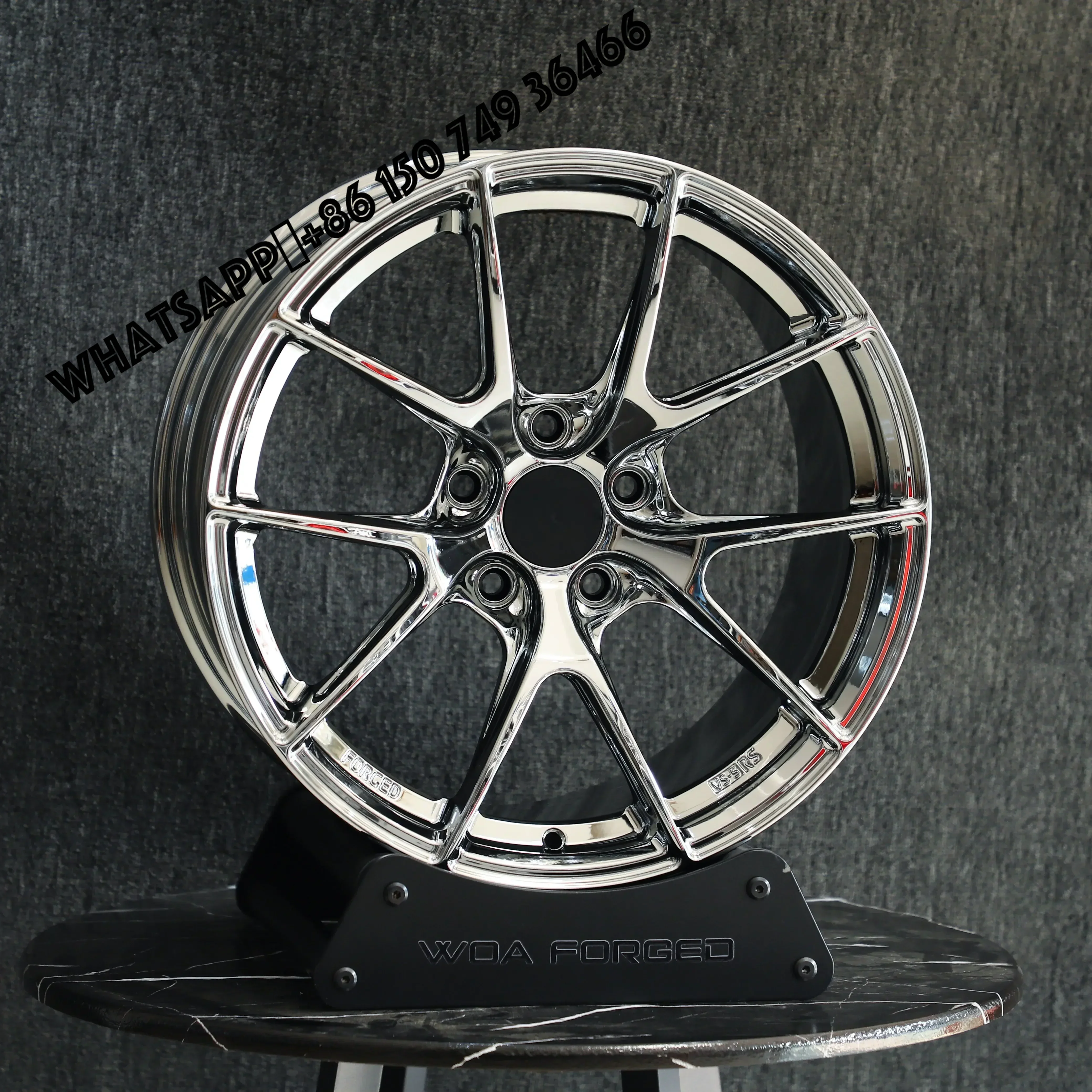 

6061-T6 VS-5RS Stylish Muscular Design Chrome Polished Aluminum Rims 18-22 Inch Forged Car Wheels Low Weight Fit 5x114.3