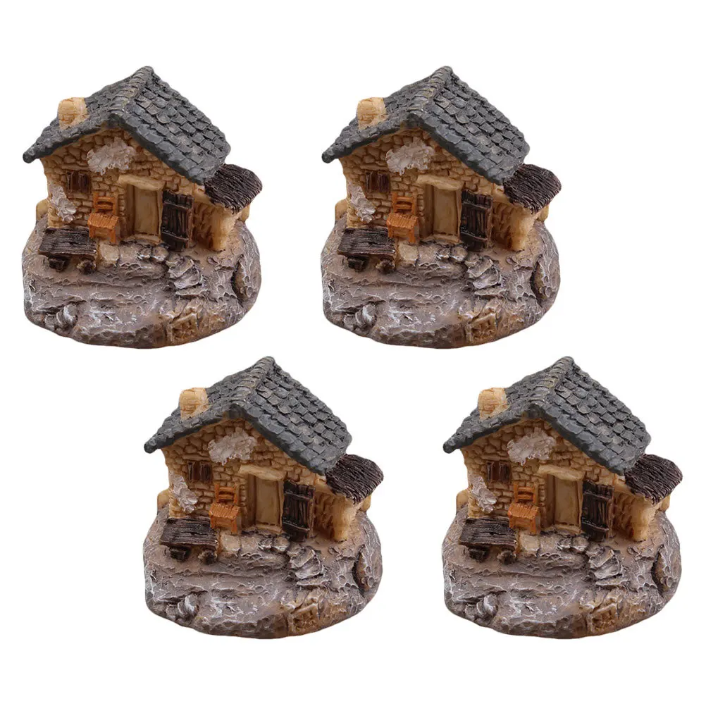 

4Pcs Resin Statue Micro Landscape Decoration Garden Decor Outdoor Home Desktop Ornament Miniature Landscape Accessories