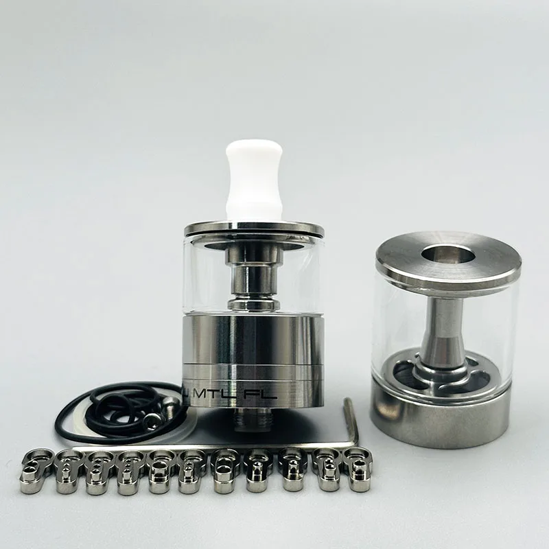 vape Dvarw MTL FL 24 rta خزان البخاخة 24 مللي متر 3.5 مللي/6 مللي ملف واحد خزان تدفق الهواء قابلة لإعادة البناء Vape المرذاذ مع 11 قطعة AFC إدراج #6