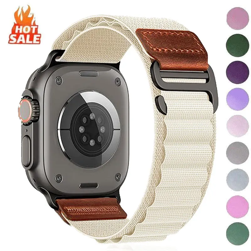 Alpine Loop Band Lederarmband für Apple Watch 49mm 46mm 44mm 40mm 45mm 41mm 42mm 38mm iWatch Ultra Serie 11 10 9 7 6 5 3 Se 8