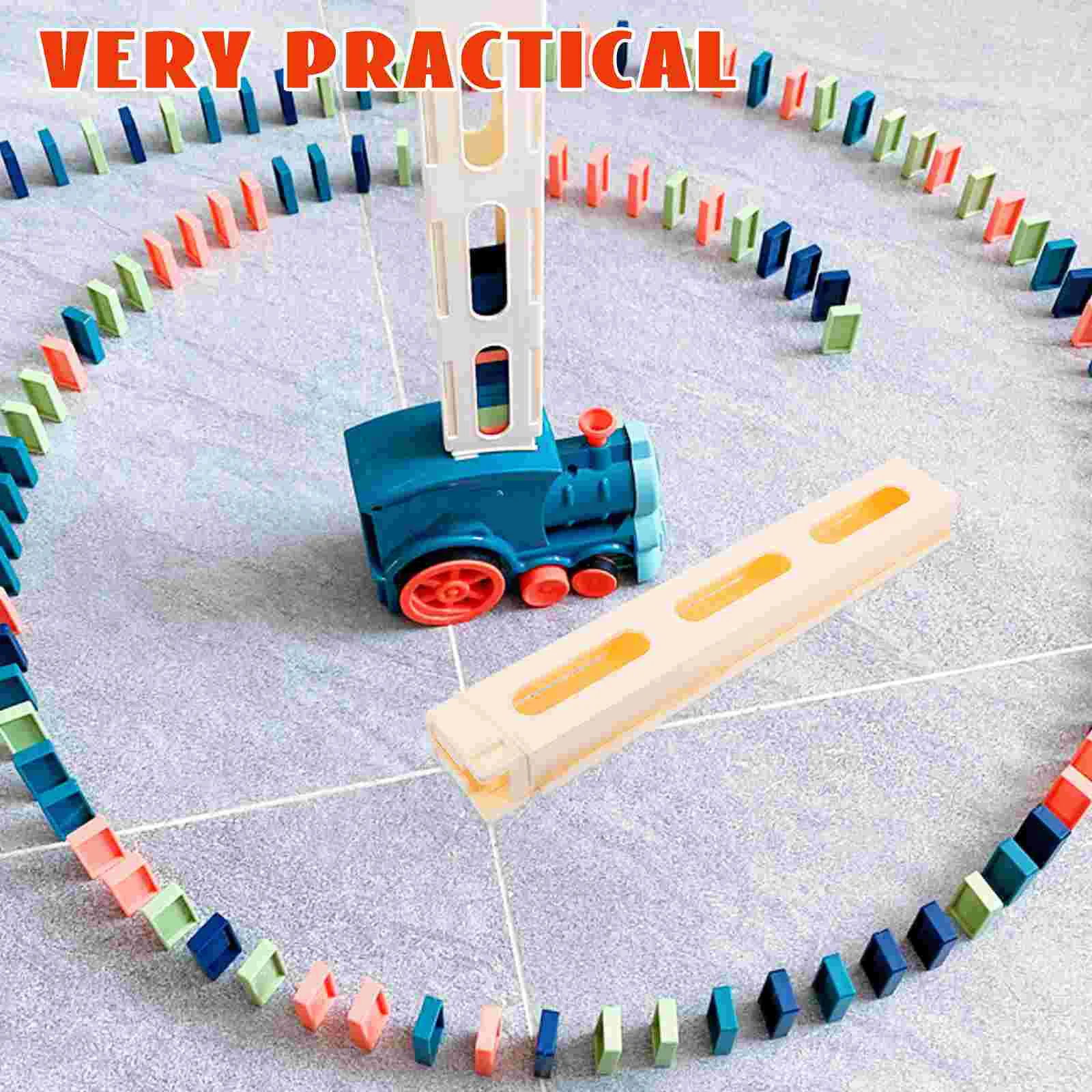 2 Pcs Dominoes Storage Box Fun Train Clips Extension Automatic Chip Toy Toys Plastic Toddler Child