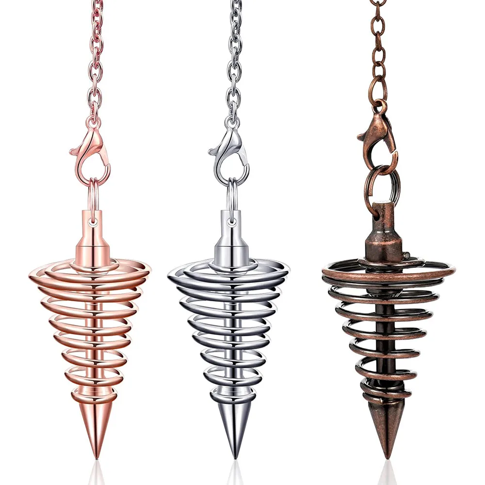 

Cone 100% Copper Brass Metal Pendant Pendulum for Dowsing Divination Reiki Healing Egyptian Isis Pendulo Witchcraft Scrying Tool
