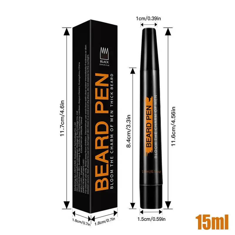 Beard Pencil Long Lasting Water Proof Beard Filling Pen Effective Hairline Pencil Beard Marker for Beard Makeup and Enhancement