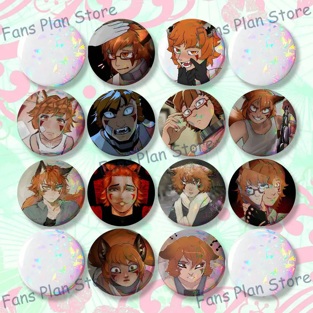 B-Boyfriend Death Ren Enamel Pins Funny Cartoon Characters Badge Fashion Jewelry Accessories Round Snap-in Brooch On Backpack