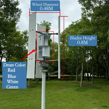 Vertikální větrné turbíny s výkonem 5000 W, 8 kW, 10 kW, 12 V, 24 V, 48 V, generátor s volnou energií, 5 kW, elektrický alternátor, kompletní sada pro domácnost 10 nejlepší prodej Větrný generátor o výkonu 5000 W - №9