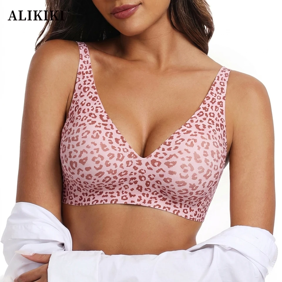 Pink Leopard Deep V…