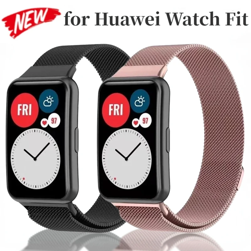Cinturino magnetico per Huawei Watch Fit nuovo cinturino in metallo originale in acciaio inossidabile per cinturino Huawei Fit Correa
