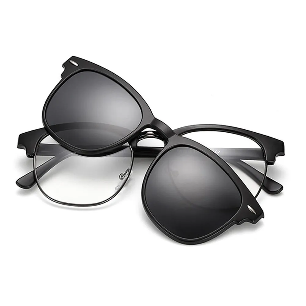 

Clip on Sunglasses clip on glasses half frame Men Women mirror clip Sun Glasses Night Vision Driving sunglasses for men