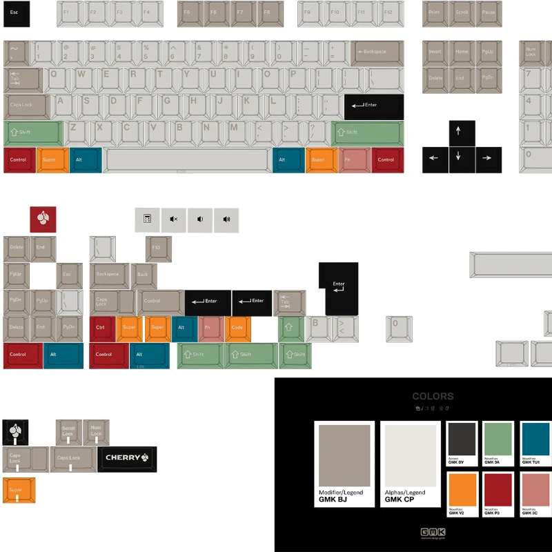 Imagem -06 - Gmk Fundação Temáticos Keycaps 153 Chaves Pbt Cereja Perfil Gaming Keyboard Caps Acessórios Teclado Mecânico