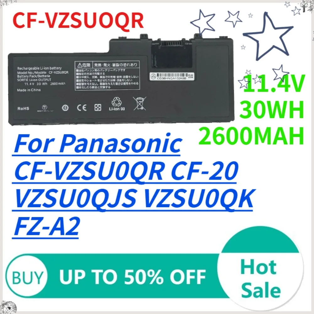 

Laptop Battery For Panasonic ToughBook CF-20 Toughpad FZ-A2 Tablet CF-VZSU0QW CF-VZSU0QK CF-VZSU0QJS 30WH 2600MAH CF-VZSU0QR