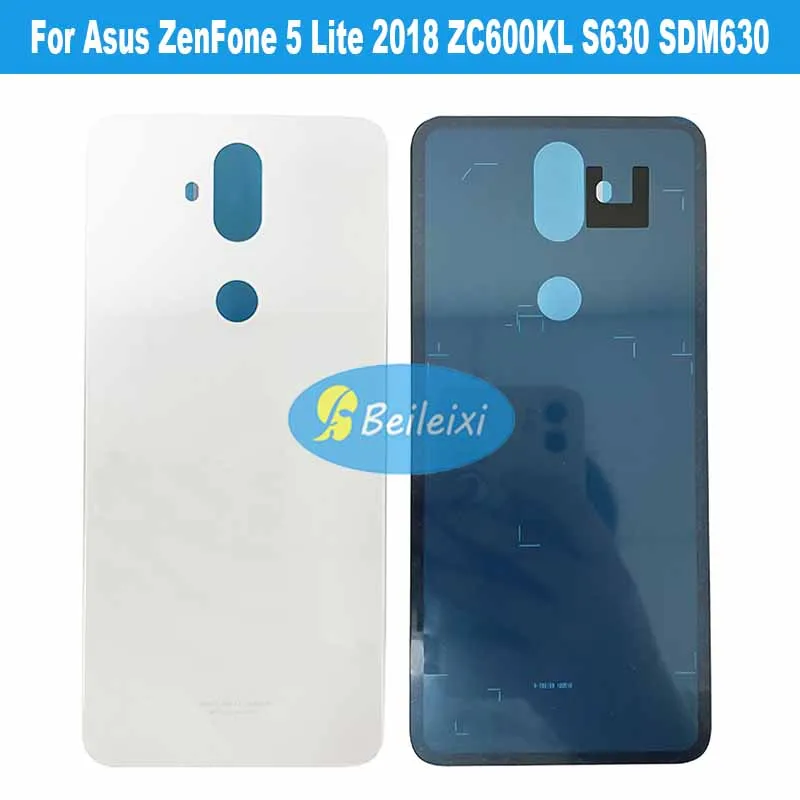 For Asus ZenFone 5 Lite 2018 ZC600KL S630 SDM630 Battery Back Cover Housing Case Protective Glass Panel Rear Door Cover