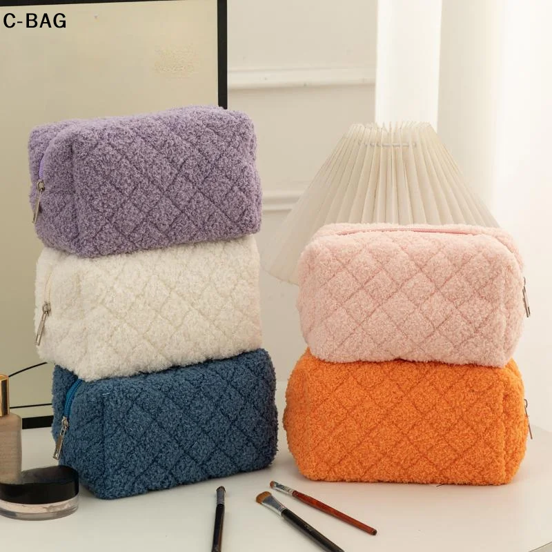 حقيبة مكياج ناعمة من القطيفة، حقيبة محمولة لتنظيم مستحضرات التجميل أثناء السفر - حجم صغير لسهولة الحمل #2