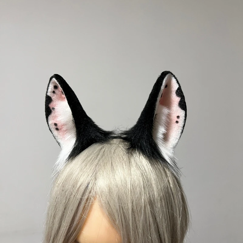 Black Rabbit Ears Original Handmade Halloween Cosplay Props Simulation Animal Bunny Ears Headband Hairhoop Xmas Accessories
