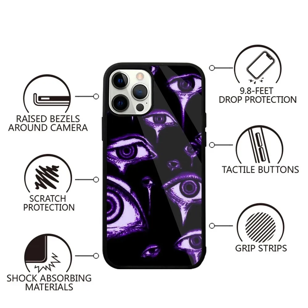 Purple Asethetic  Phone Case Strong Magnetic For IPhone 16,15,14,13,Pro,Max,Plus,11,12,Mini For Magsafe Wireless Charging