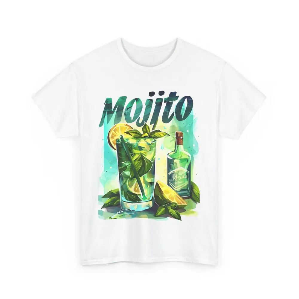 MOJITO DRINK SUMMER VACATION TROPICAL GRAPHIC TEE SHIRT COOL TSHIRT For Men Clothing Women Tees Y2K Tops Unisex Summer