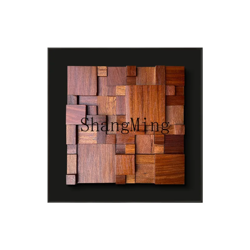 

PYH medieval wabi-sabi wind three-dimensional relief entrance ornament hanging painting living room walnut wood