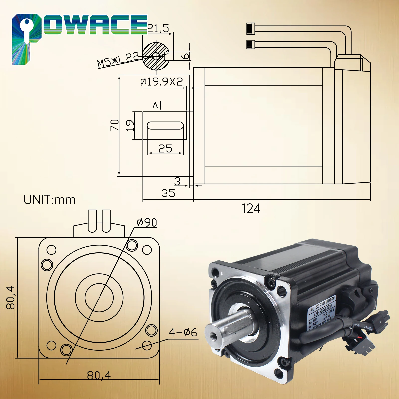 Imagem -04 - Kit Cnc de Motor Deslizante ca com Freio Codificador Magnético 400w 600w 750w 1000w 1kw