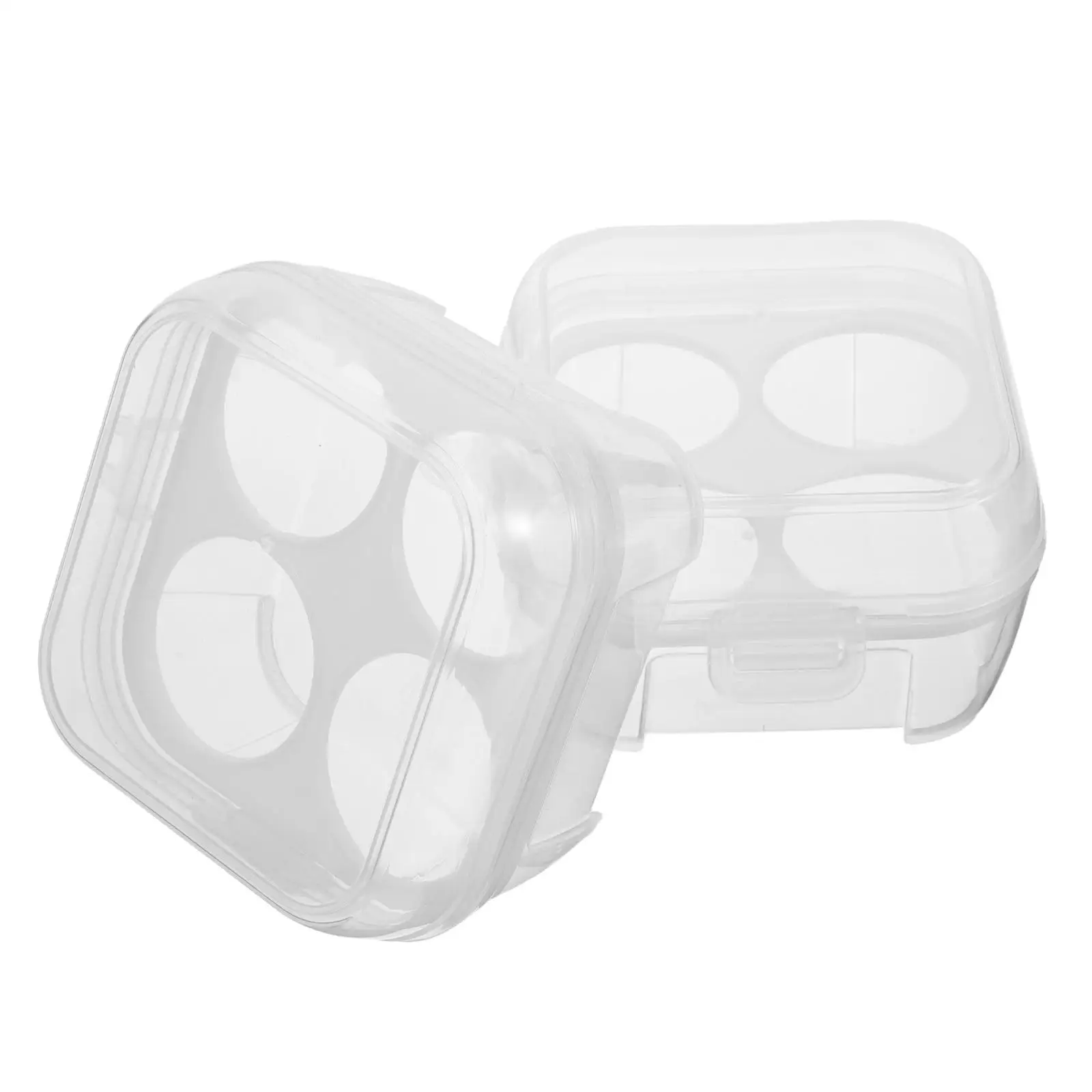 

2Pcs Outdoor Egg Storage Box Fresh Holder Shockproof Portable Transparent Plastic Case Egg Organizer Travel Kitchen