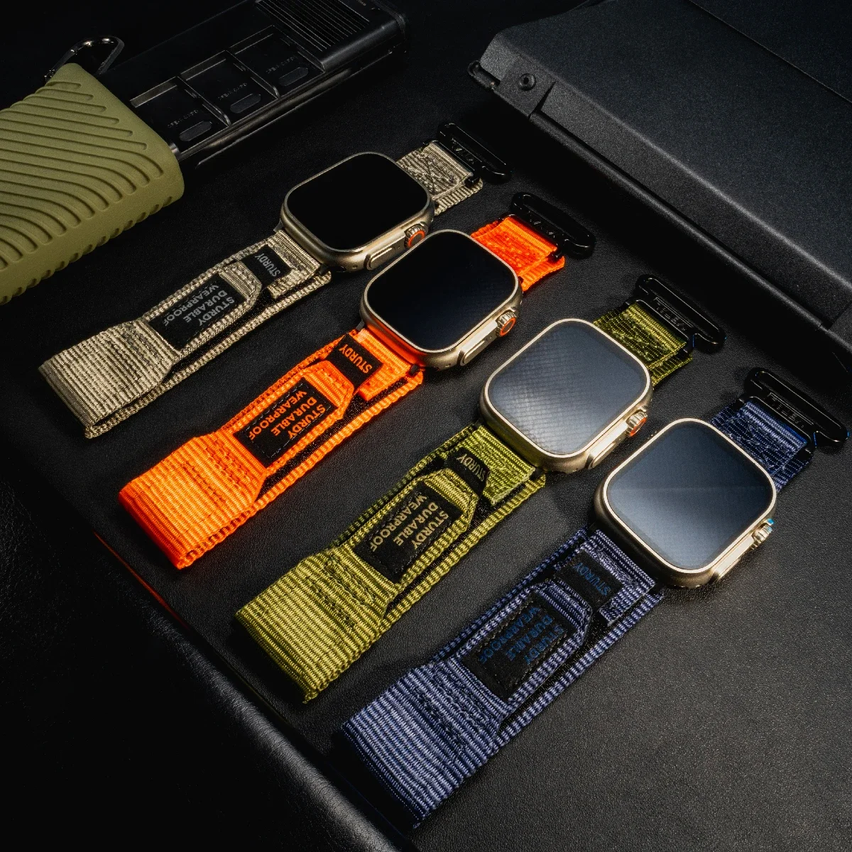 Нейлоновый ремешок для Apple Watch Ultra 2 Band 49 мм 44 мм 41 мм 45 мм 40 мм 46 мм 42 мм Тактический браслет для Iwatch Series 10 9 8 7 6 5 4 3