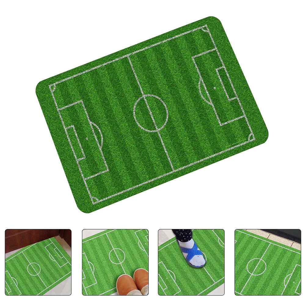 

1pc Football Field Lawn Floor Non-Skid Water Absorbent Home Entrance Doorway Mat Anti-Slip Durable Ground Mat For Bathroom Door