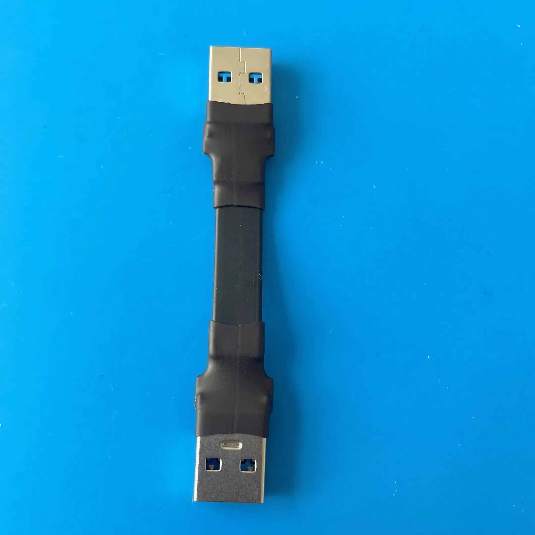 ADT Niestandardowy płaski elastyczny przedłużacz USB 3.0 A męski na męski Kabel USB 3.0 męski typu A Podwójny przedłużacz z 90 zagięciem — zdjęcie produktu 4
