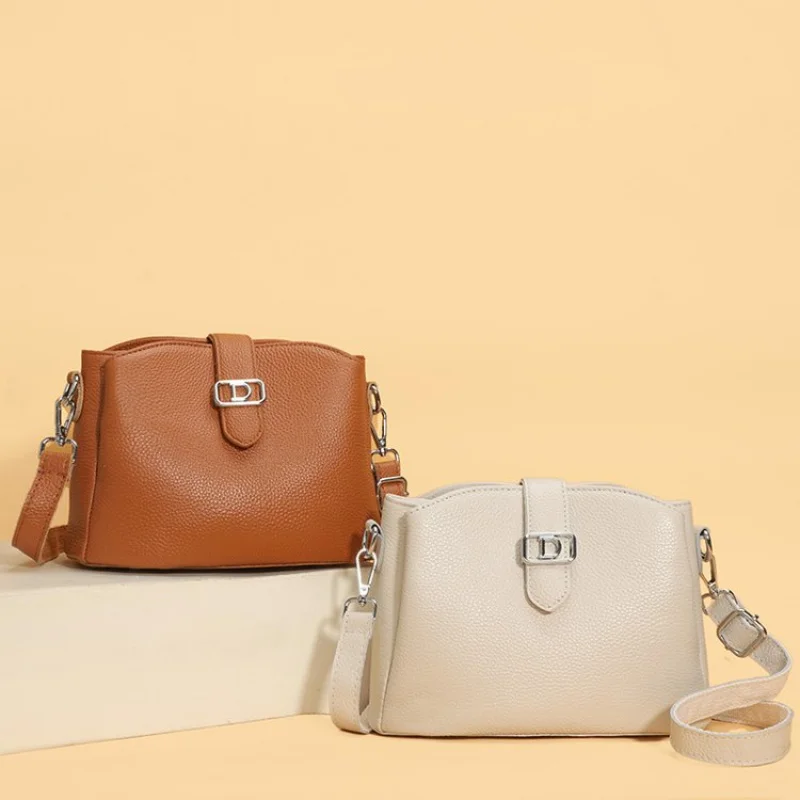 

Женская сумка-мессенджер из кожи премиум-класса, повседневная, высококачественная, прочная, просторная, мягкая, изысканного образа ​