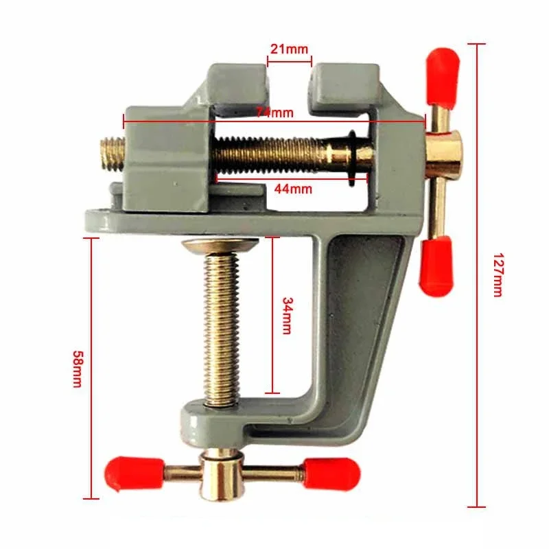 Mini tornillo de banco multifuncional 3,5 y quot, abrazadera de aluminio en miniatura para joyeros pequeños, abrazadera para Hobby en la mesa,