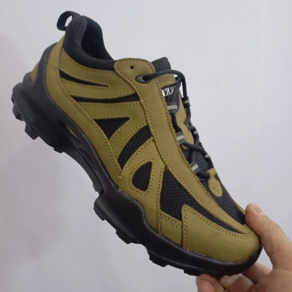 Luxury Original Hiking Shoes Men Breathable Athletic Mesh Leather Patchwork Sneaker Outdoor Climbing Running Walking Fashion 45