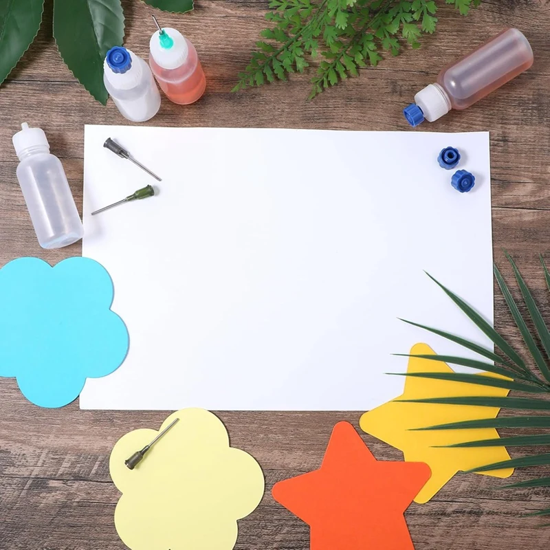 AT19-6Pcs زجاجات ضغط ذات طرف إبرة، زجاجة قطارة بلاستيكية قابلة للعصر 30 مل، 14Ga 16Ga 18Ga 20Ga أطراف إبرة حادة للغراء