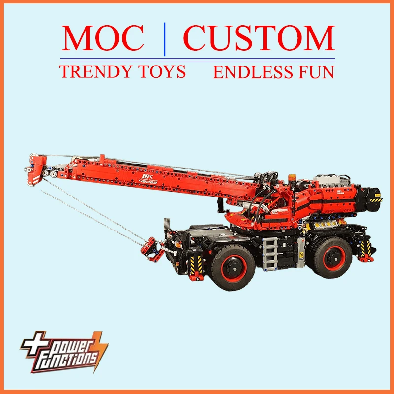 Specially Customized MOC All-Terrain Terrain Crane Building Block Model Trendy Educational Toys Casual Building Game For gifts