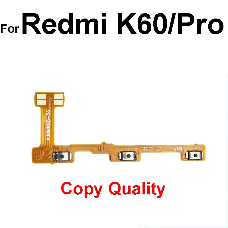 Adjust Volume SideKey Flex Cable For Xiaomi Redmi K60 K70 K80 Pro K60E K60 K70 Ultra Volume Power Button Flex Ribbon Repair