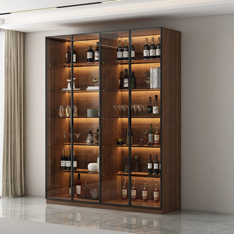 

Стеклянные витрины Vitrina для гостиной, витрина для спиртных напитков, кухонная организация хранения, небольшой барный шкаф, мебель