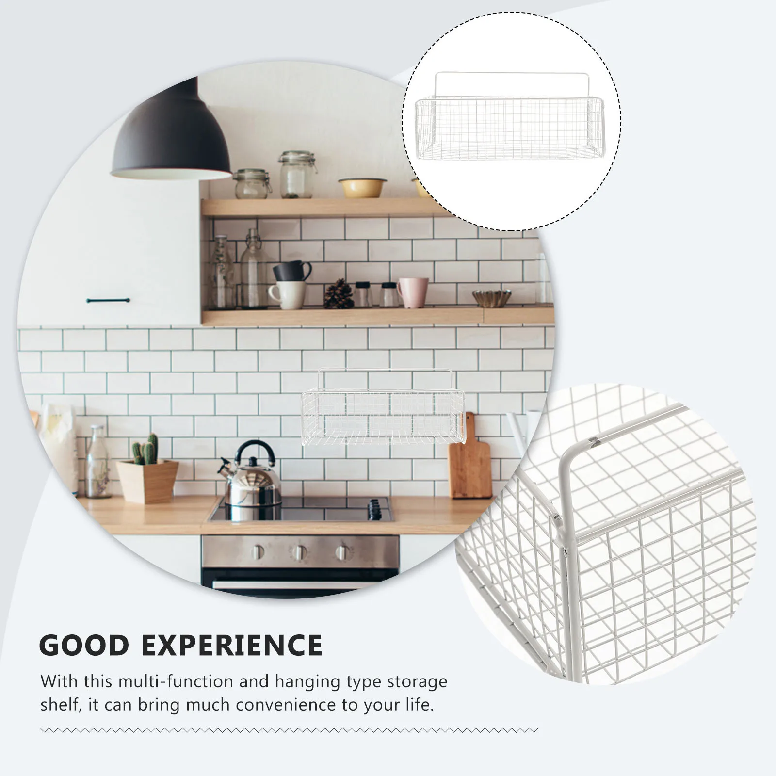 

Multifunction Kitchen Cabinet Door Large Capacity Hanging Storage Organizer Rack Iron Metal Wire Shelf For Bathroom Spice Rack