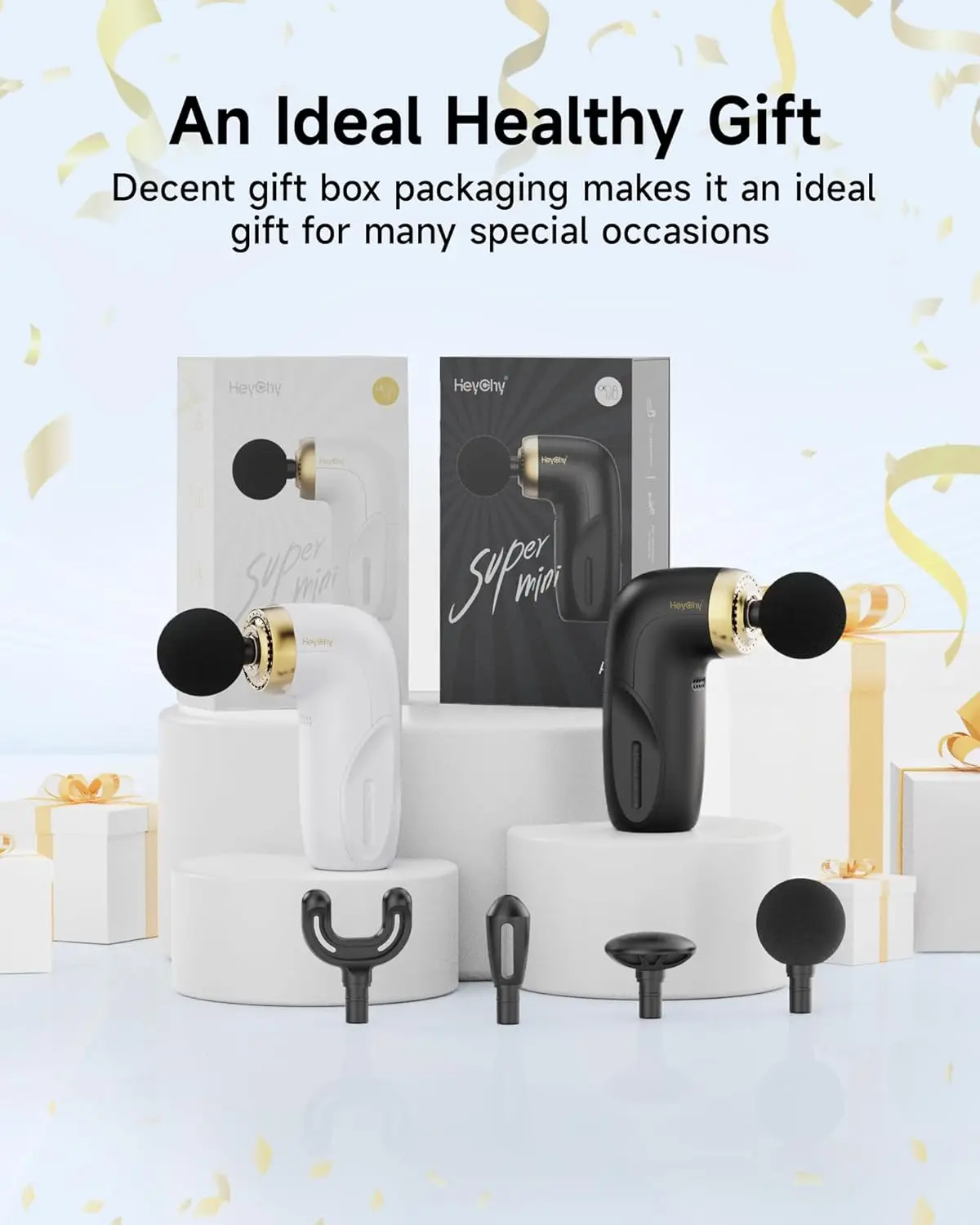 A1 Super Mini pistolet de massage, masseur musculaire à percussion portable pour voyage, bureau, athlètes – Blanc