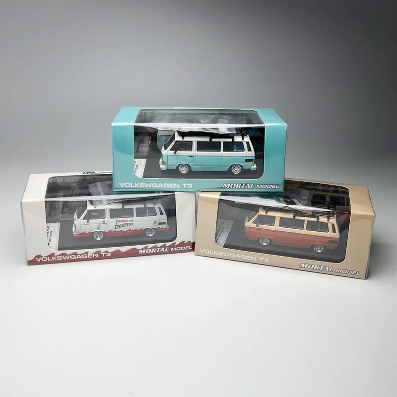โมเดลรถจำลอง Low-Lowered Stance JDM VW T3 Van Mortal ขนาด 1:64 สีทูโทน ล้อแม็ก BBS พร้อมอุปกรณ์ตกแต่ง ระดับพรีเมียม สำหรับตั้งโชว์