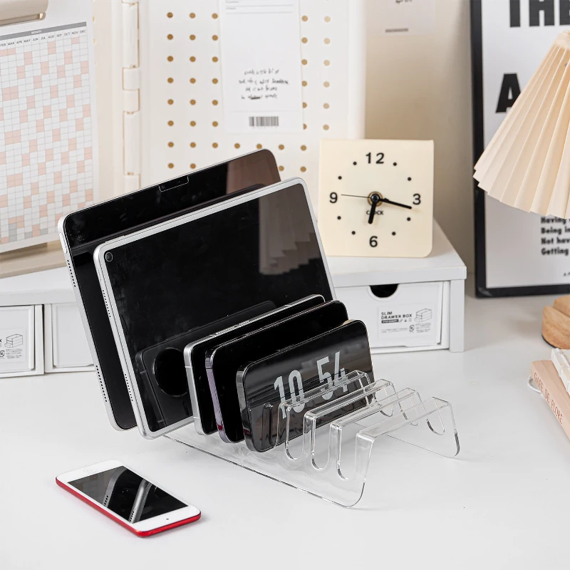 Desktop Partition Storage Rack, Mobile Phone Tablet Sorting Rack, Vinyl Record Display Rack, Mobile Phone Charging Storage Rack