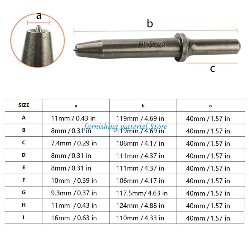 Y5GD أداة رأس برشام هوائية مقاومة للتآكل، جودة أداء طويلة الأمد #6