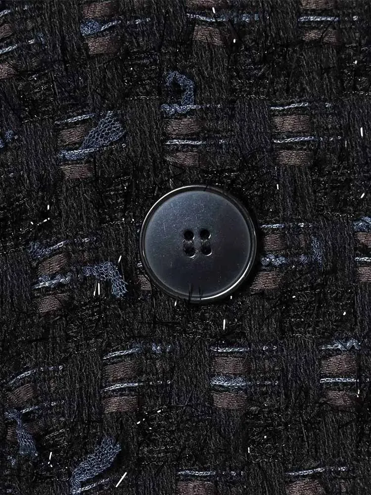 سترة نسائية شتوية عصرية وبسيطة على الطراز الأوروبي والأمريكي مع بناء مزدوج الصدر #5