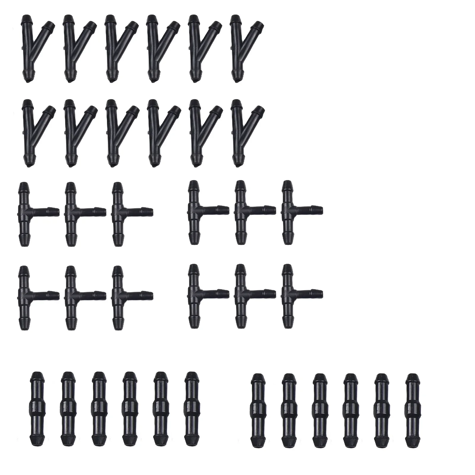 18pcs Windshield Washer Hose Connectors TYI Type Set with Y T I Splitter Fittings for Functional Integration in Car Systems