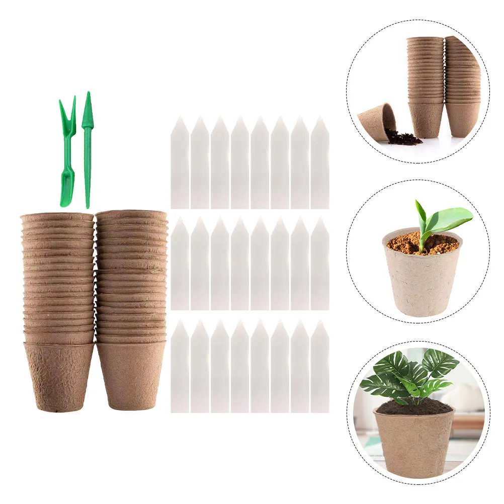 1Set Plant Nursery Cup Starter Pots Compact Round Planting Nursery Pots for Succulent Germination Transplanting Indoor Gardening